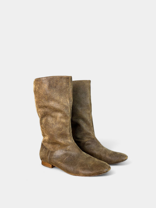 Bottes en cuir Marron Be&D, 40.5