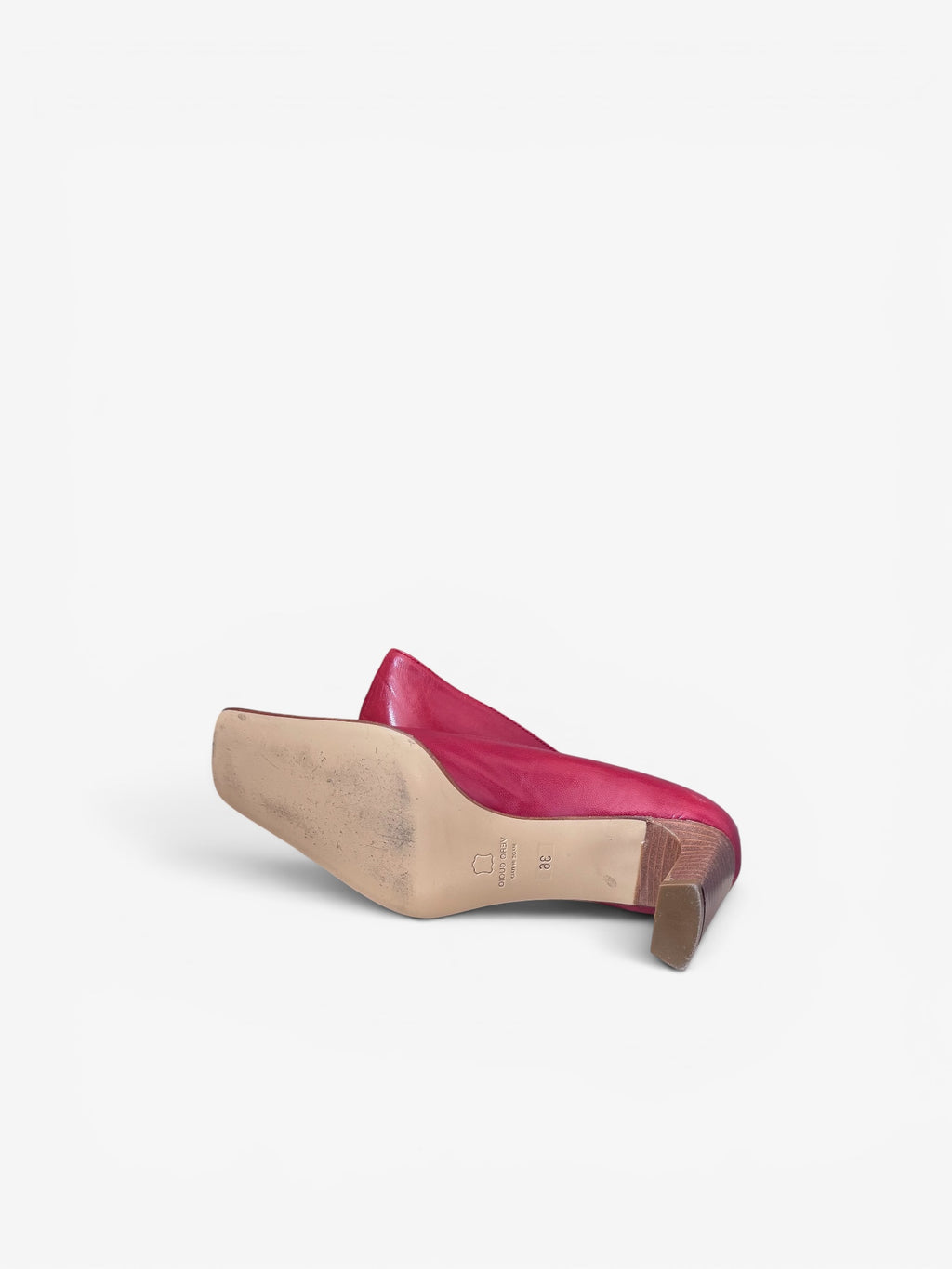 Red block heels Studio Uno, 36
