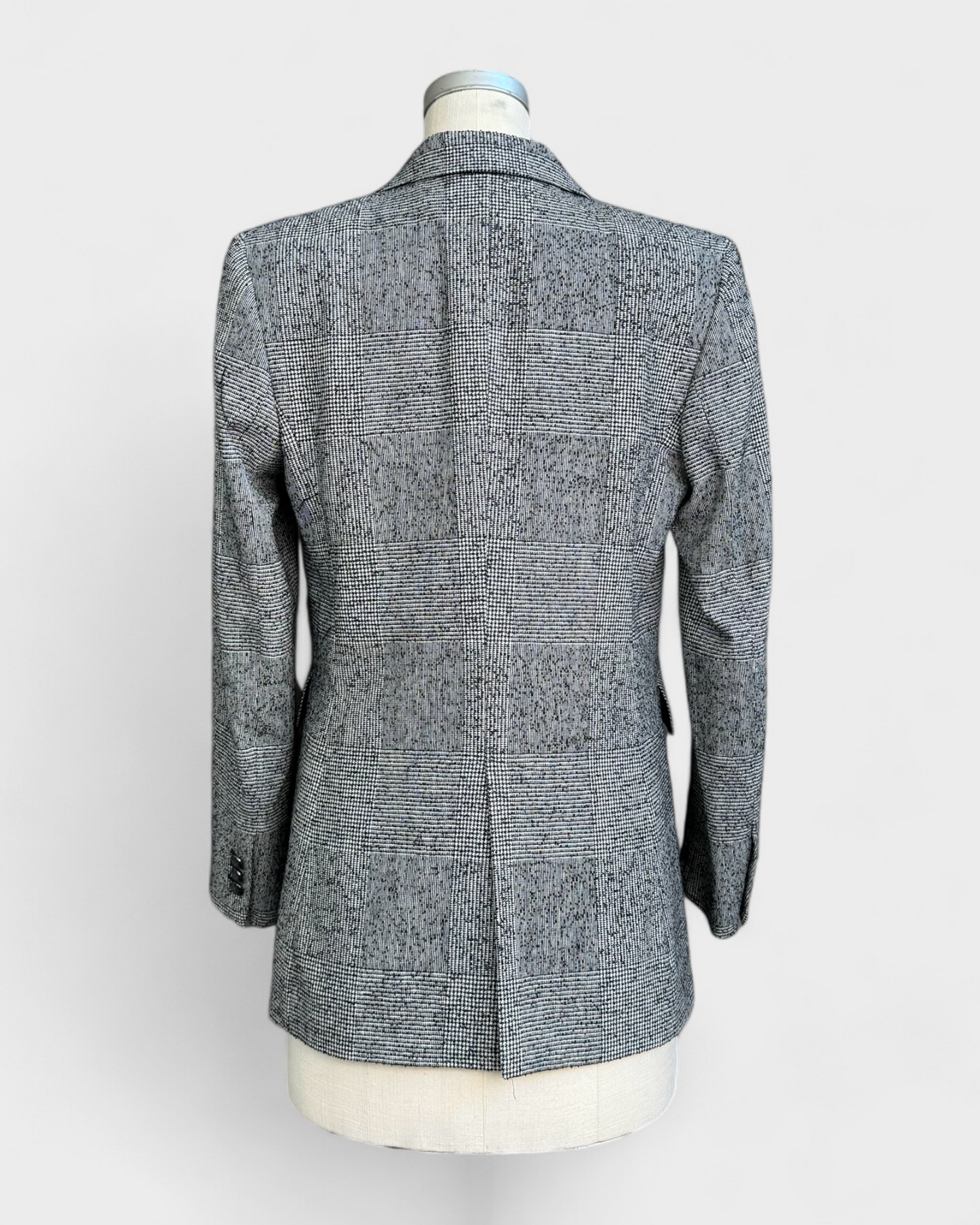 Veston prince de Galles en laine noir et blanc - Massimo Dutti, 8