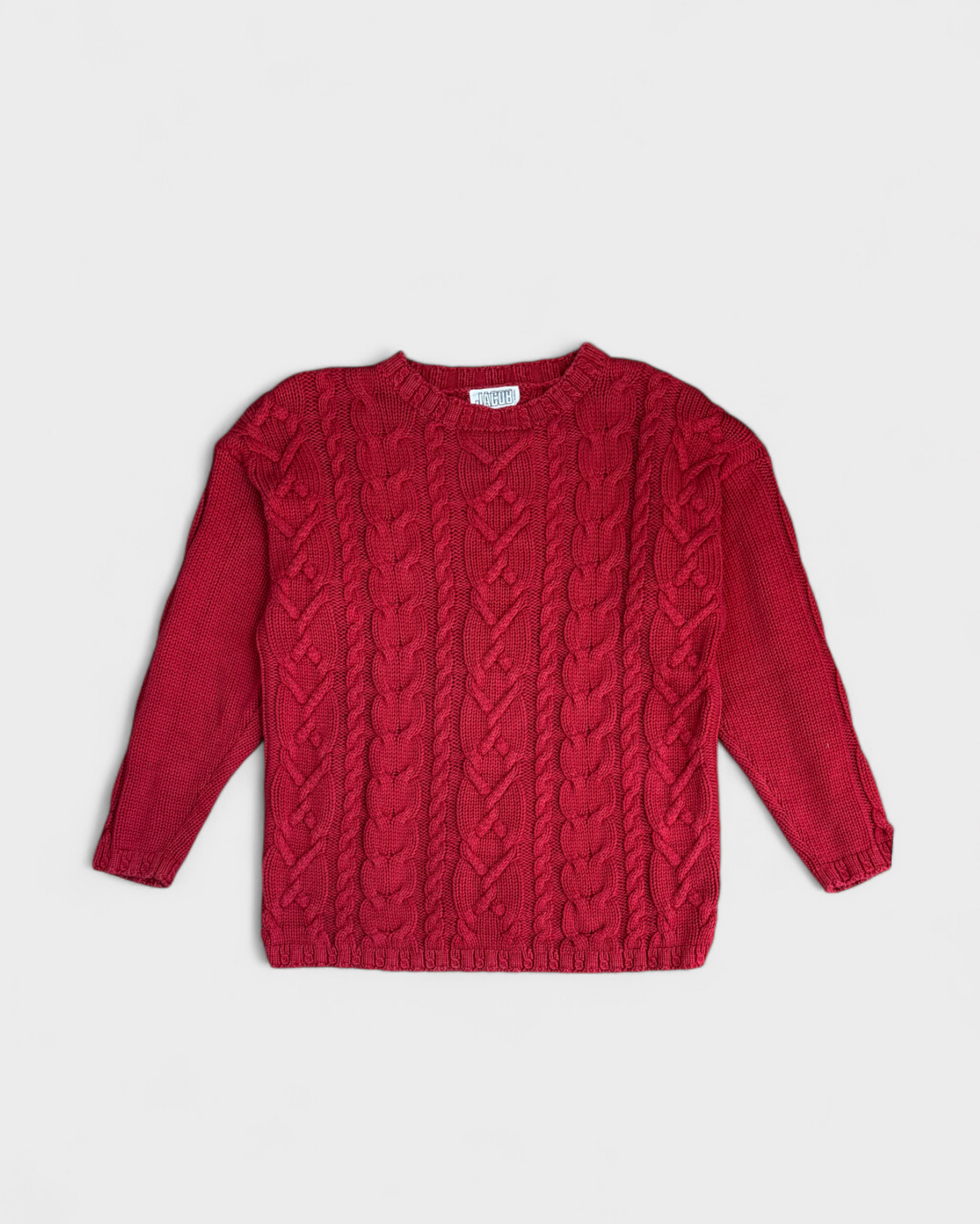 Pull tricot coton rouge Jacob