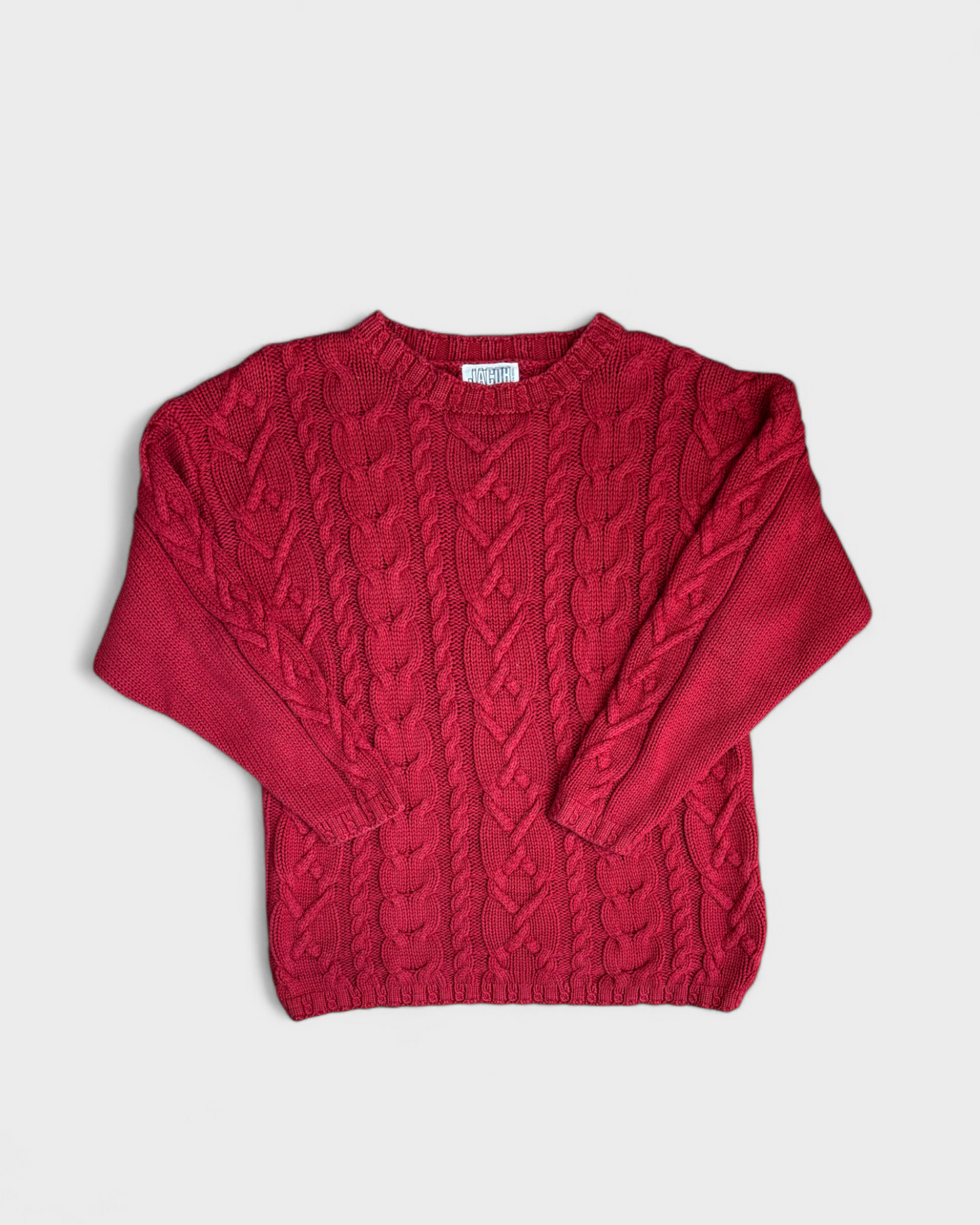 Pull tricot coton rouge Jacob