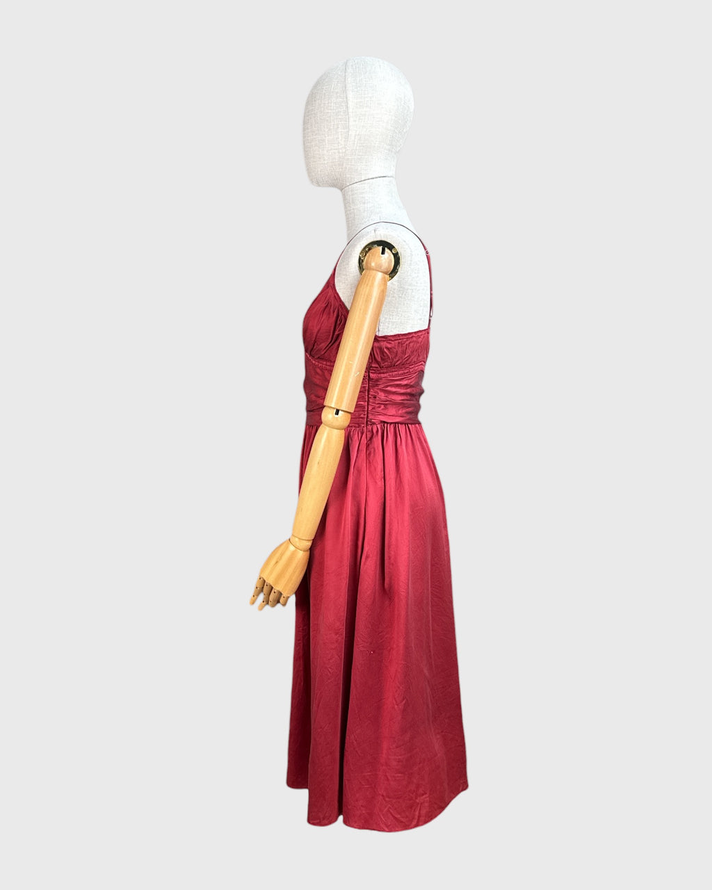 Jacob red 100% silk dress, size S