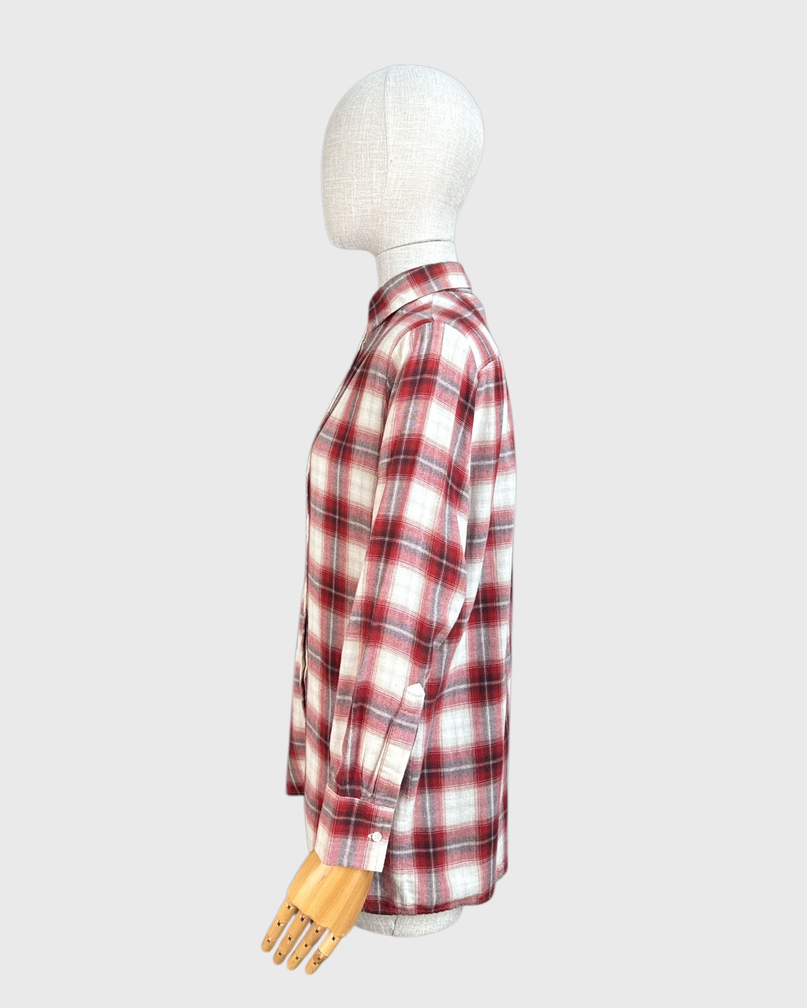 Chemise à carreaux rouge et blanc Maje, taille 1