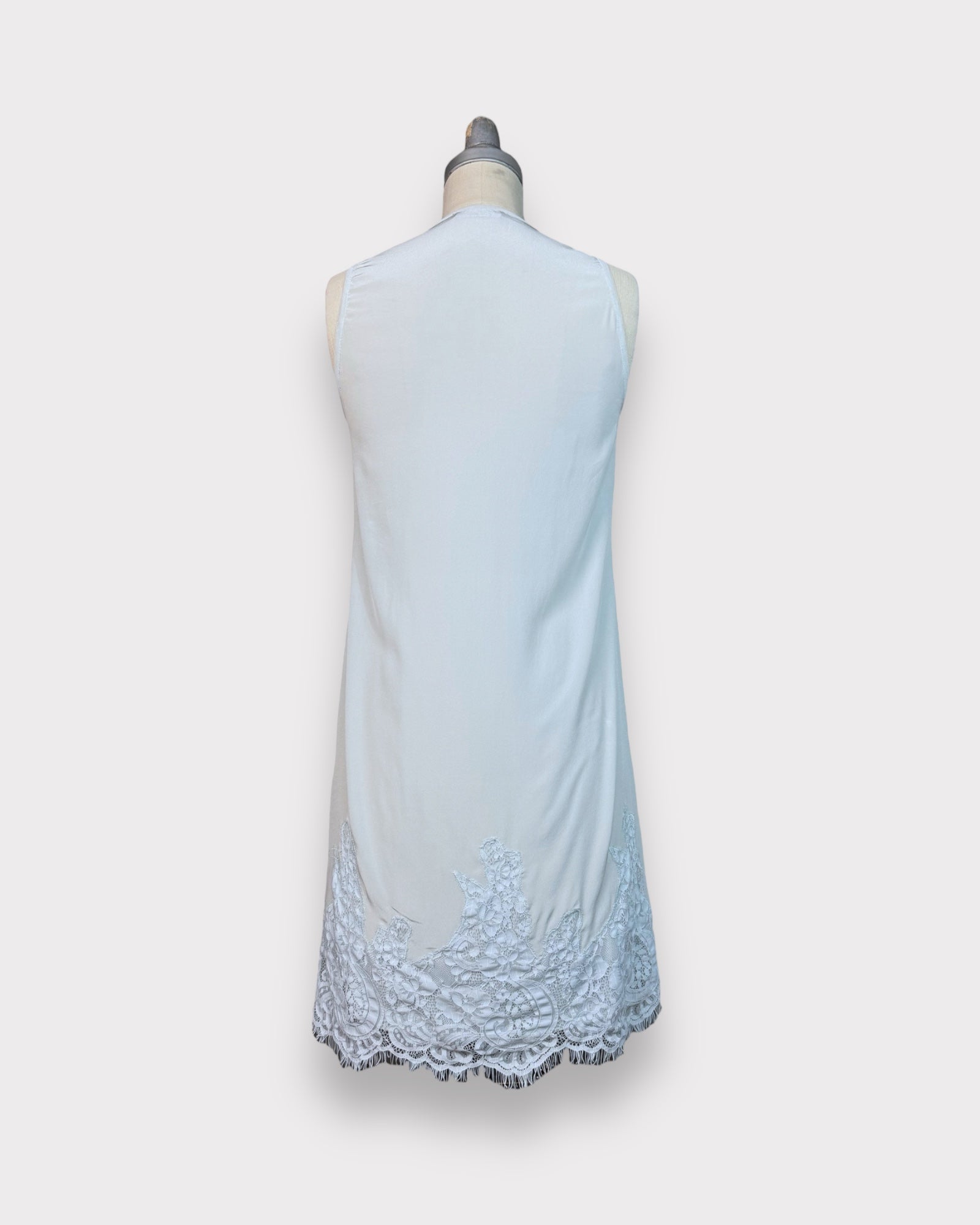 Nuisette soie bleue dentelle Twin Set