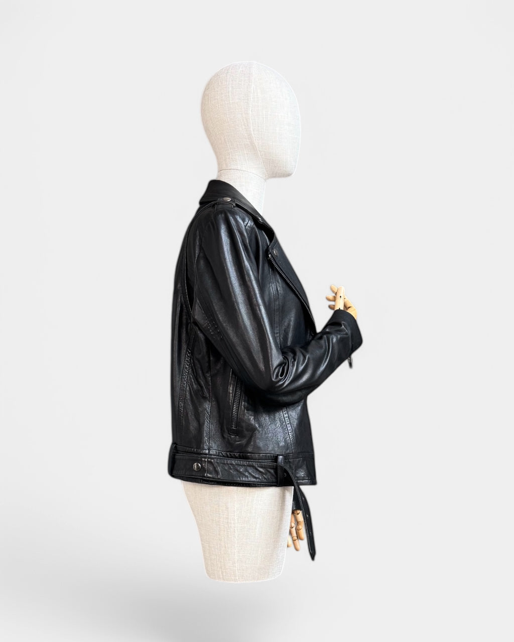 Veste de cuir noire Mackage , S