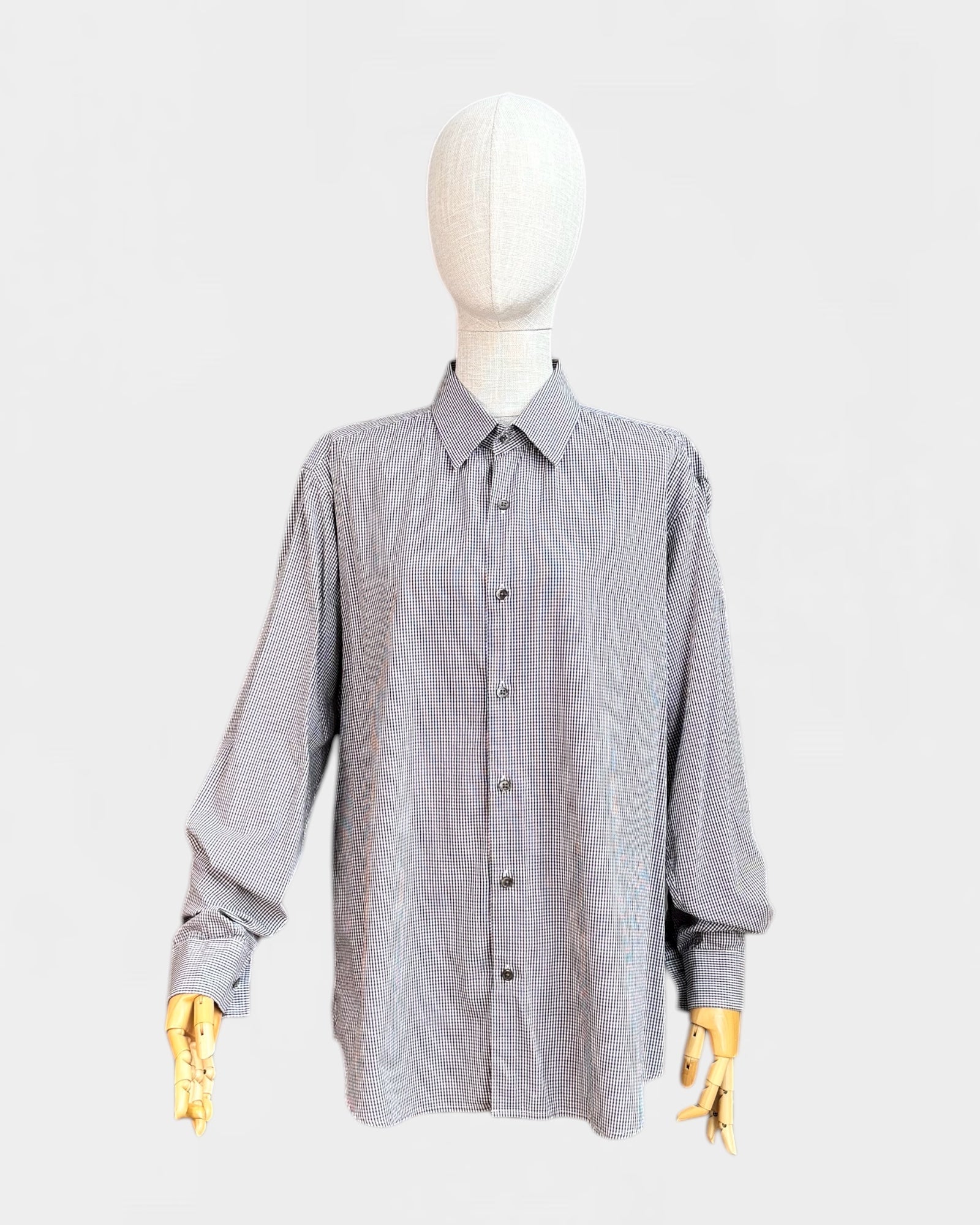 Chemise carreaux Blanc/marron/gris Theory , XL