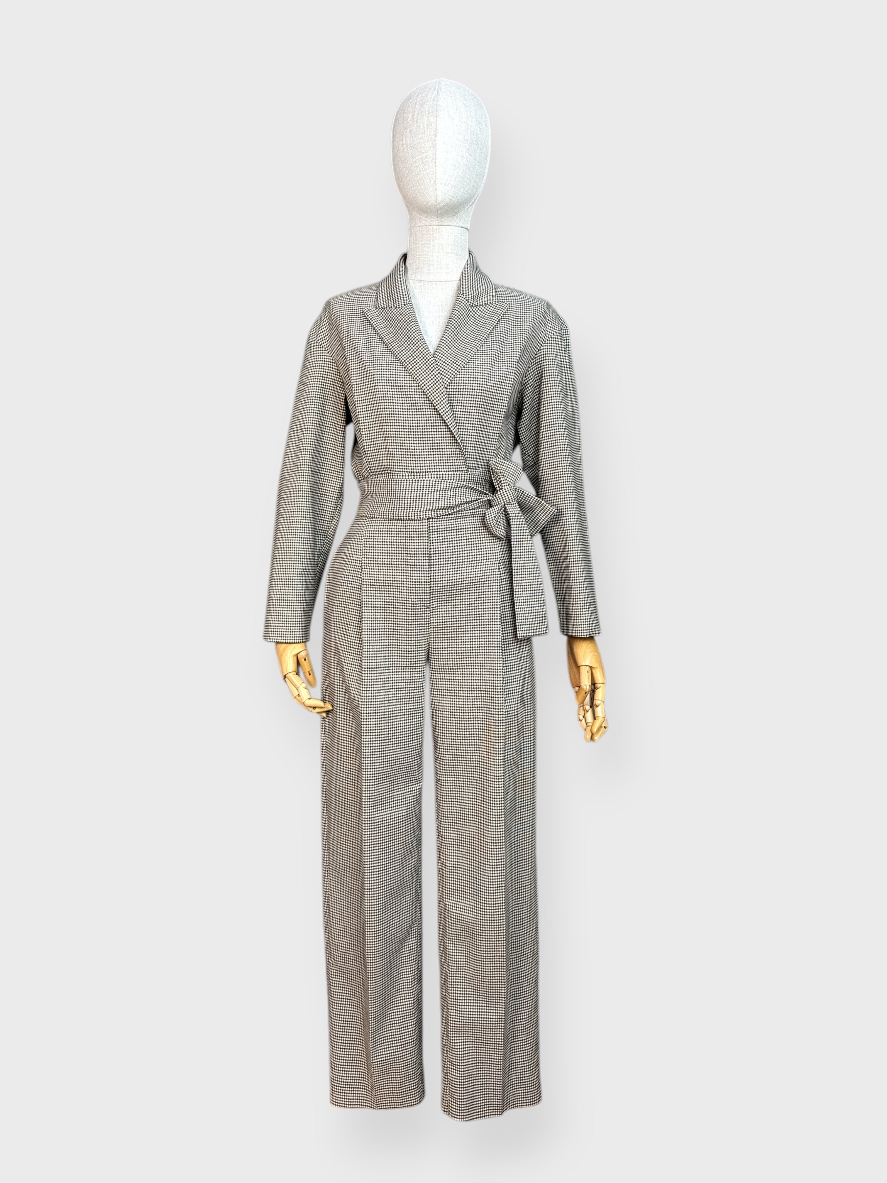 Combi veston pied de poule Marron Maje , 34