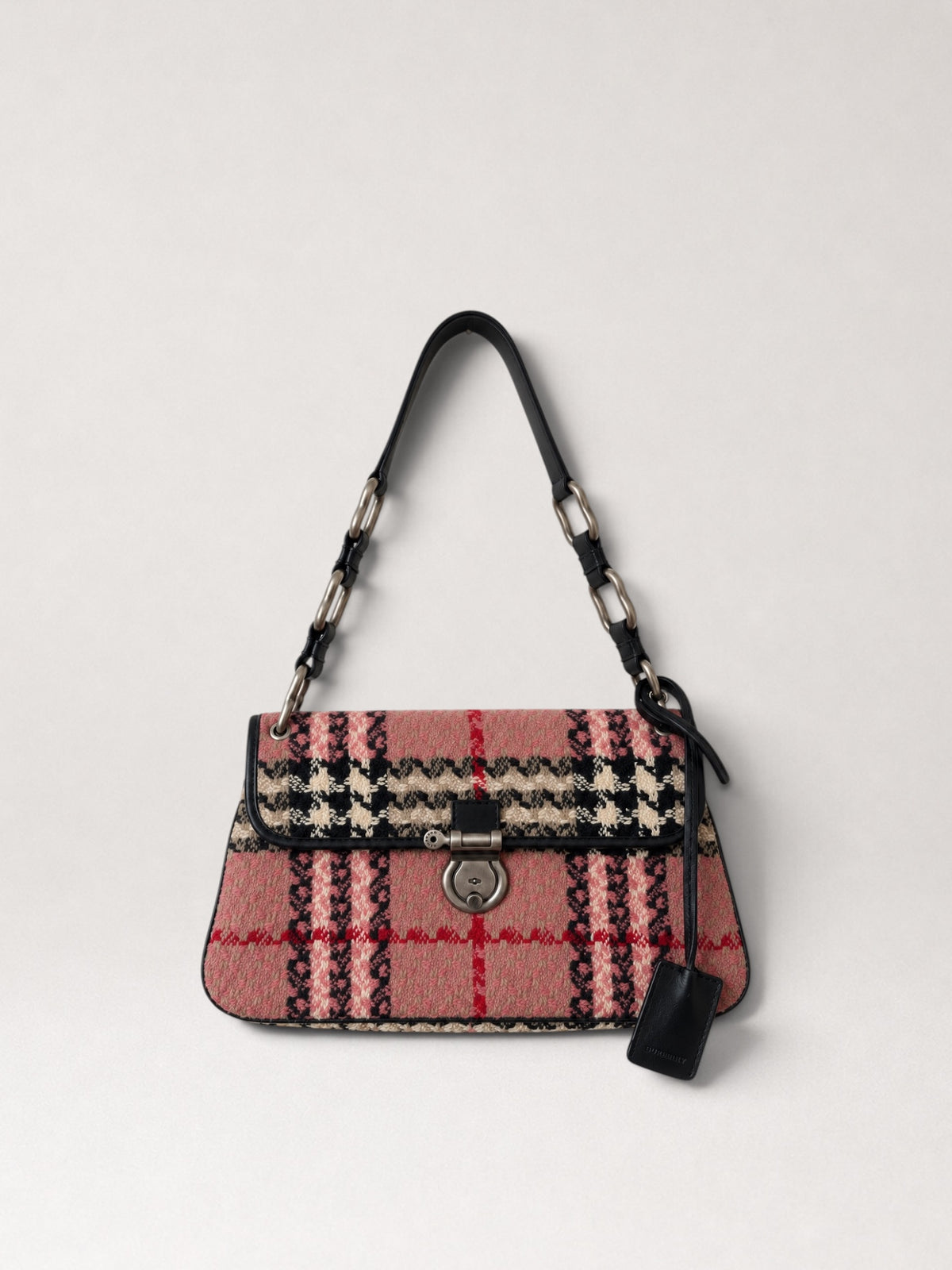 Sac à main à carreaux roses, Burberry