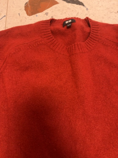 Pull 100% laine Rouge Uniqlo , Xl